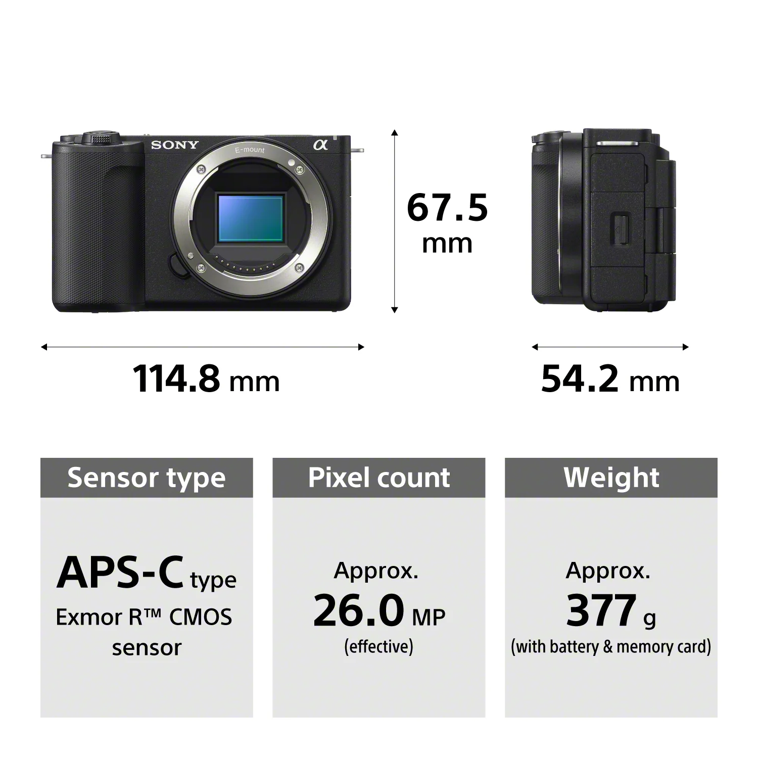Sony Alpha ZV-E10 II APS-C Interchangeable-Lens Vlog Camera Black and get Grip GP-VPT3 - Image 3