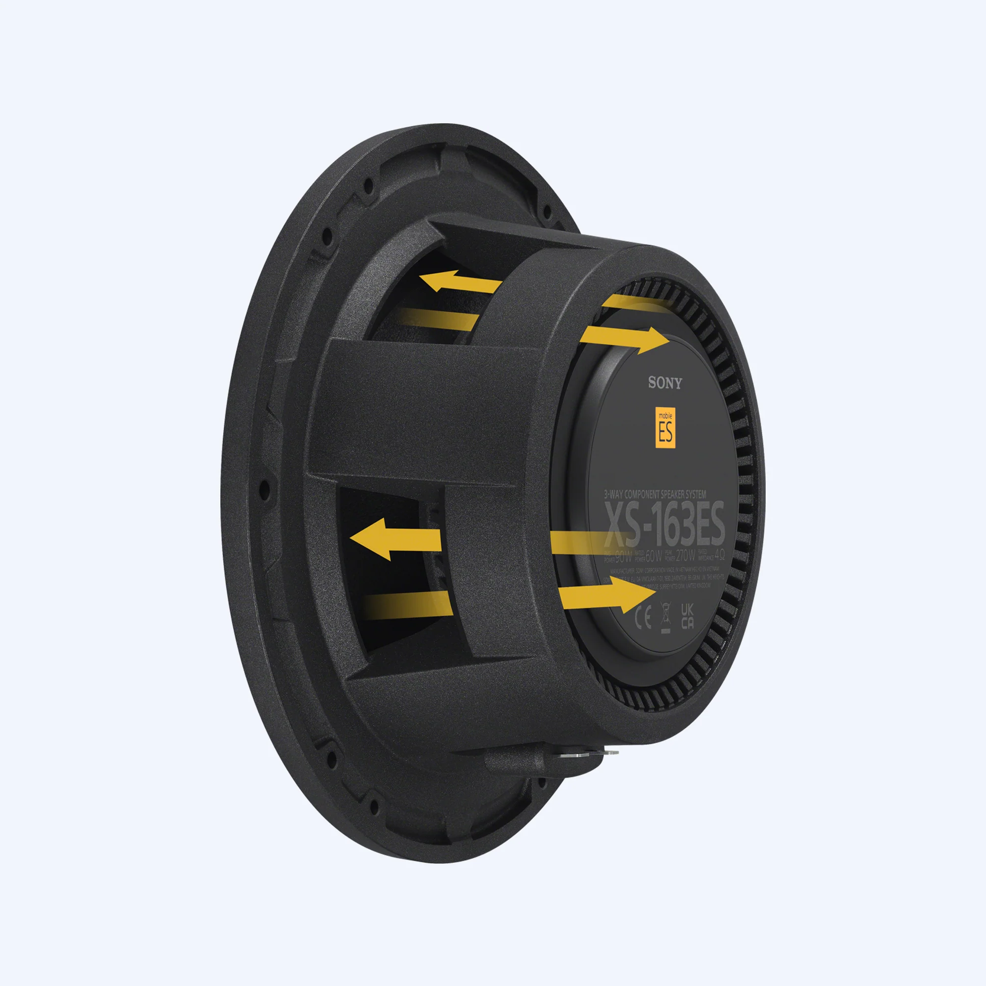 Sony XS-163ES | 6 ½” (16cm) Mobile ES™ 3-way Car Audio Component Speakers - Image 4